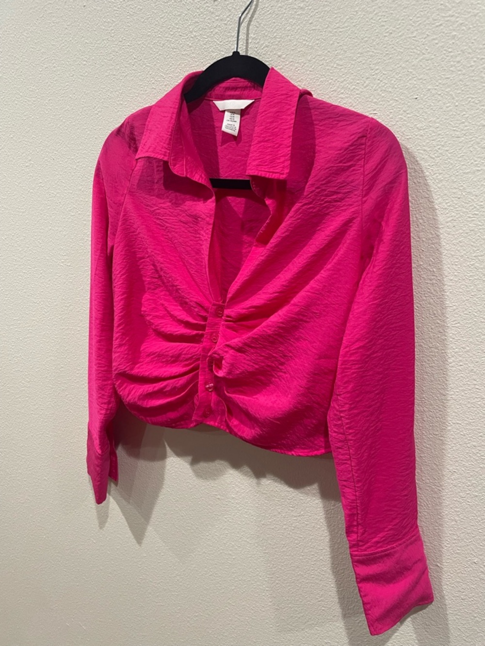 H&M Bright Hot Pink Crop Top